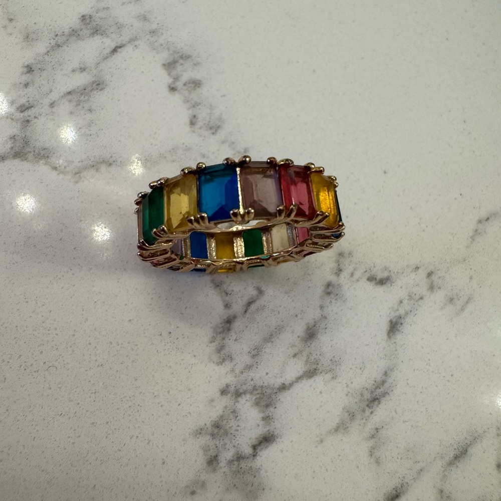 Multicolor Gemstone Gold Ring